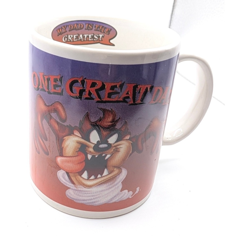 Vintage 2001  Looney Tunes Tasmanian Devil One Great Dad Coffee Mug Taz Giftco
